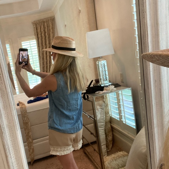 Nude Neutral Tassel Boutique Shorts - Picture 5 of 8